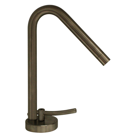 WHITEHAUS Sgl Hole Faucet W/ 45-Degree Swivel Spout, Lvr Handle And Pop-Up Waste,  WH81211-BN